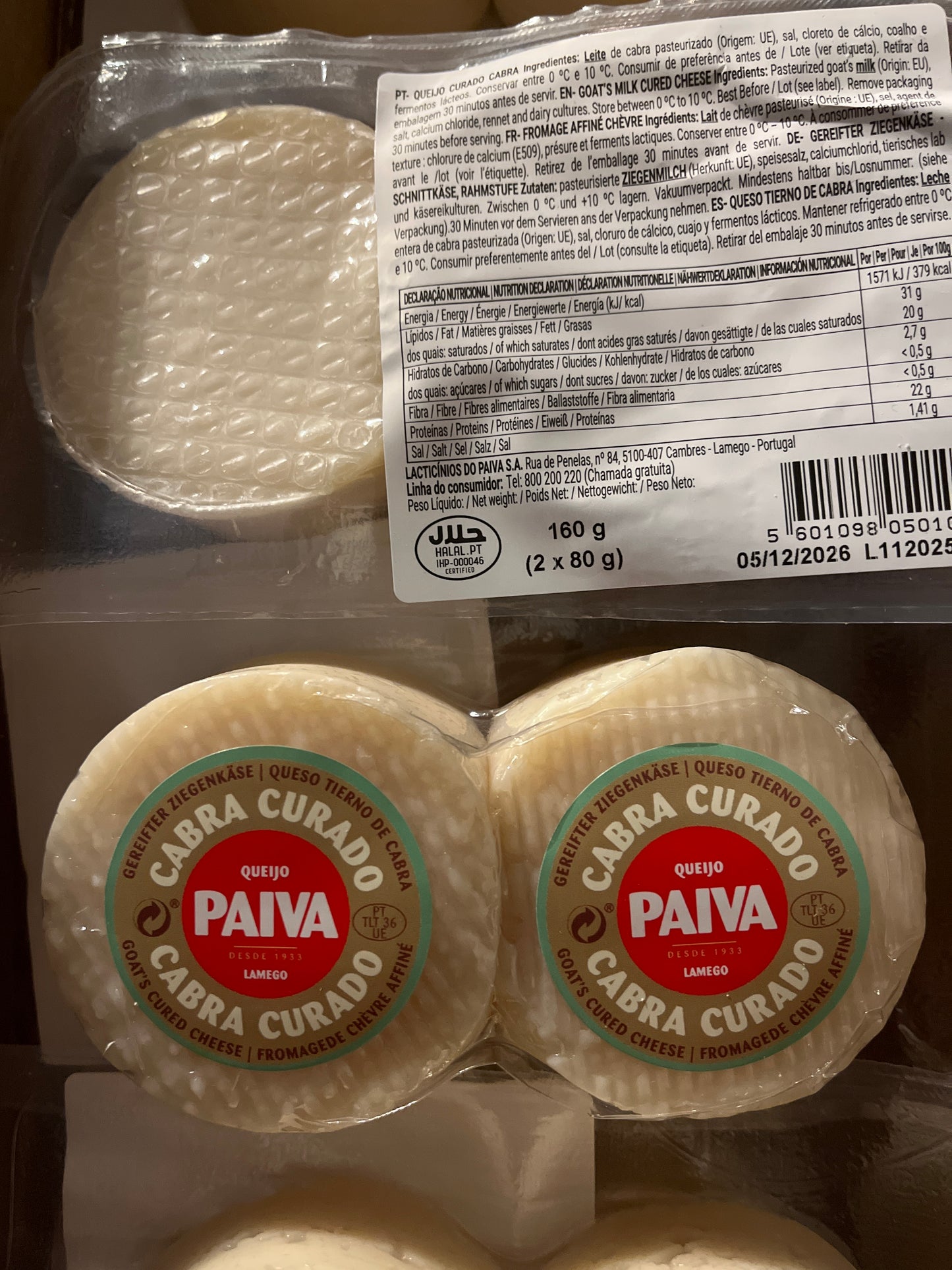Paiva Queijo Cabra Curado 2x 80g