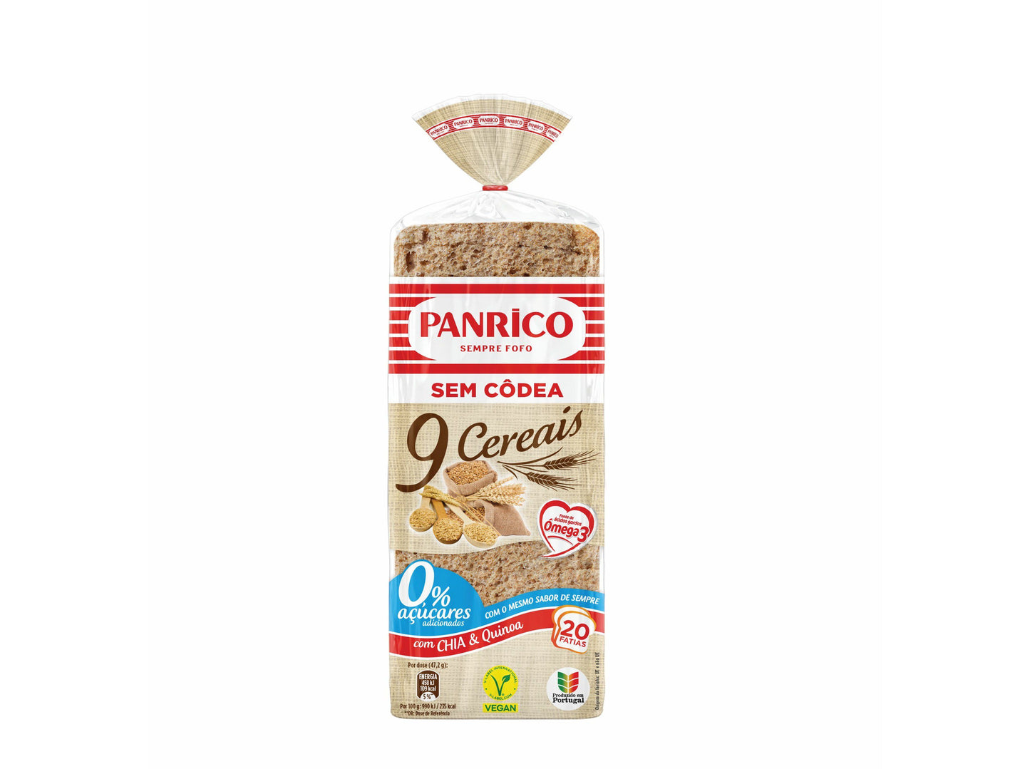 Panrico sem côdea 9 Cereais 480g