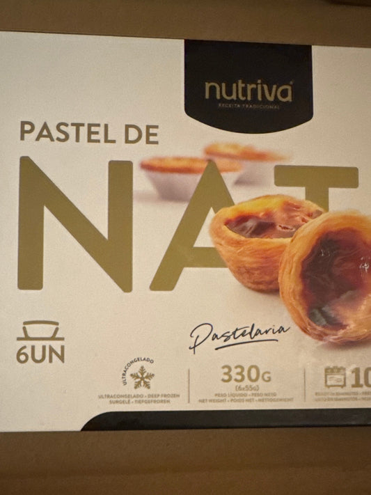 Nutriva Pastel de Nata Cozido Congelado 6 Unidades