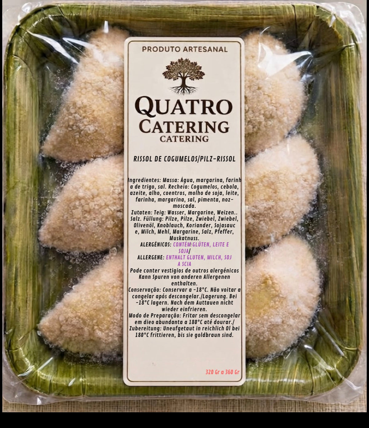 Rissois Cogumelos Artesanais congelados 6unidades 320g-380g