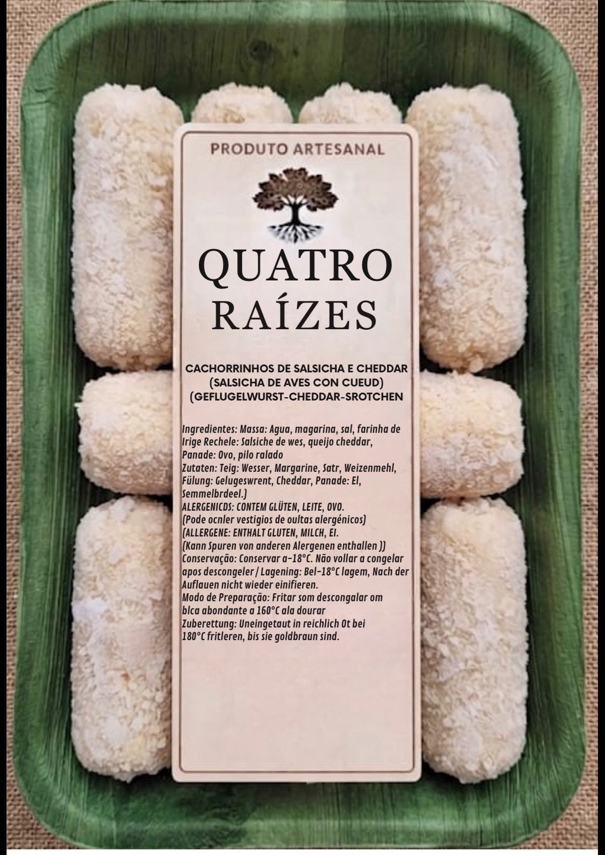 Rissois Cachorrinhos Artesanais congelados 6unidades 320g-380g