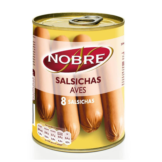Nobre Salsichas Aves 8unidades 200g