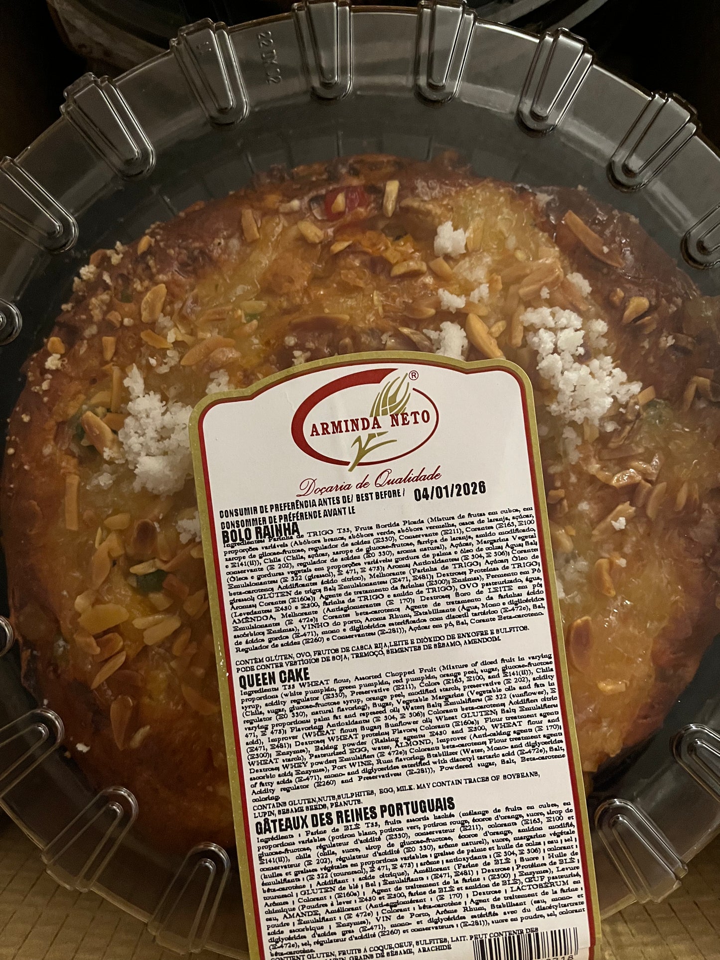 Bolo Rainha Arminda Neto 600g validade 04.01.26