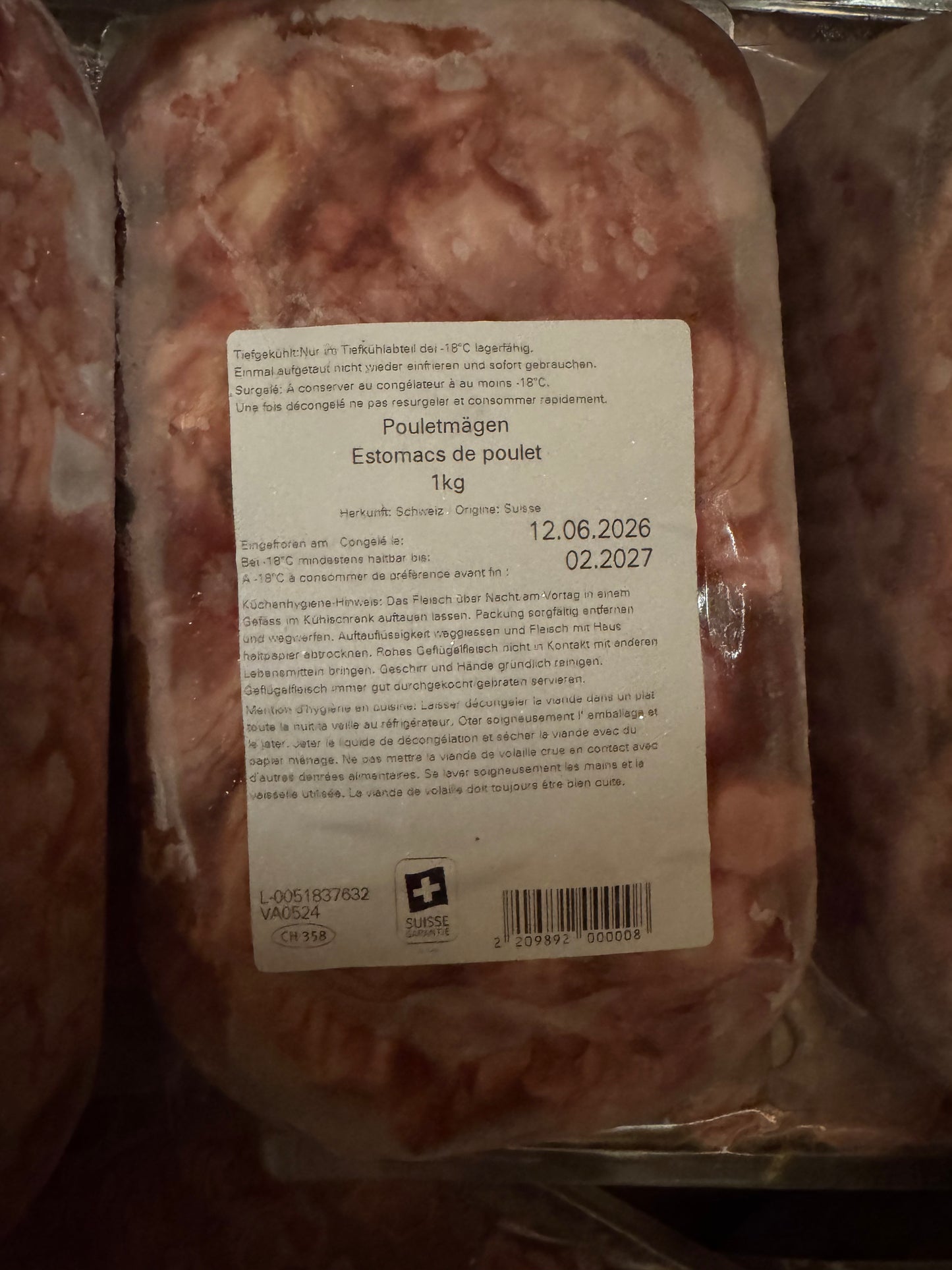 Moelas de Frango 1Kg Congelado