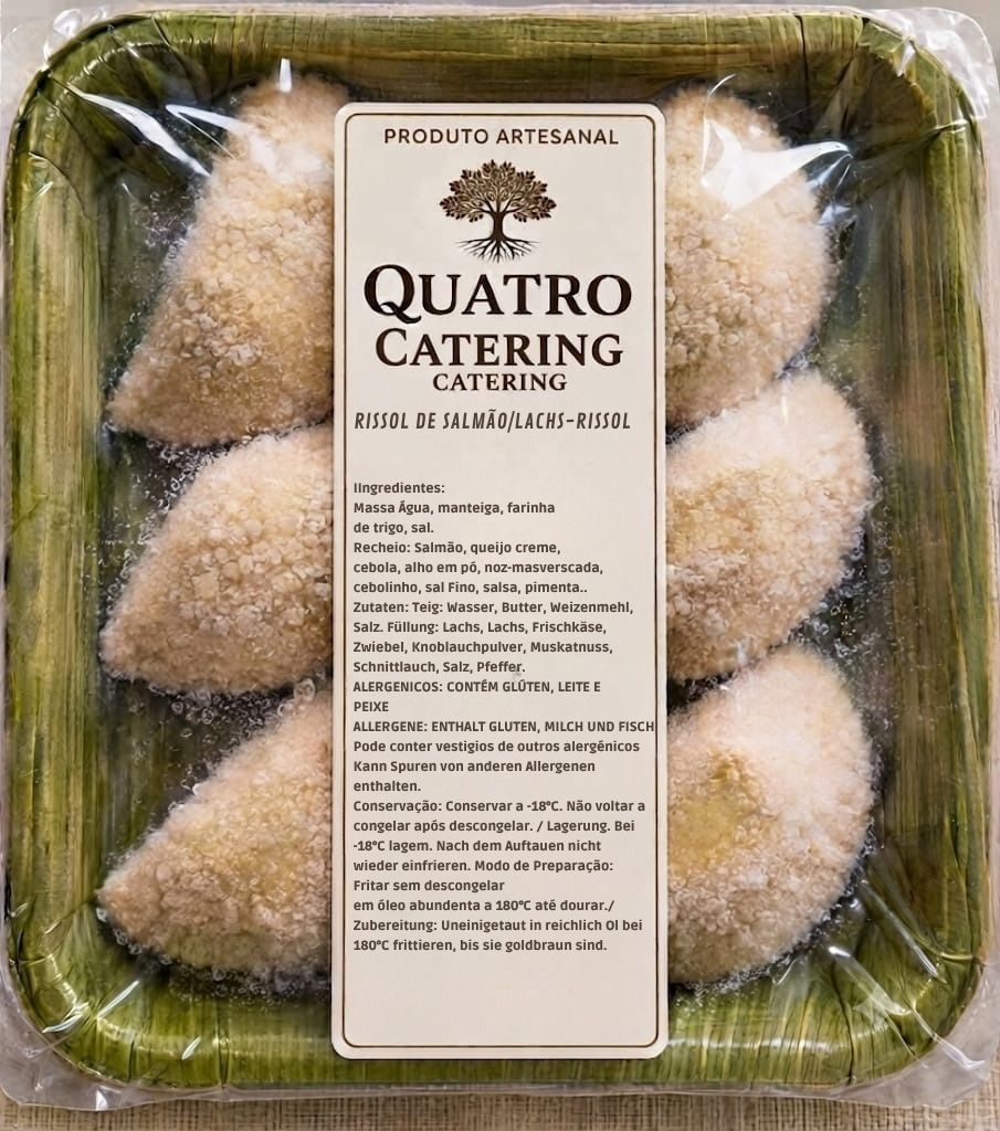 Rissois Salmão Artesanais congelados 6unidades 320g-380g